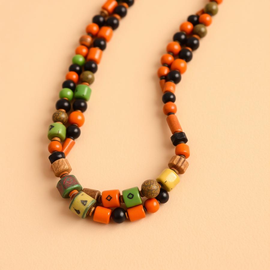 Collier en perles recyclées